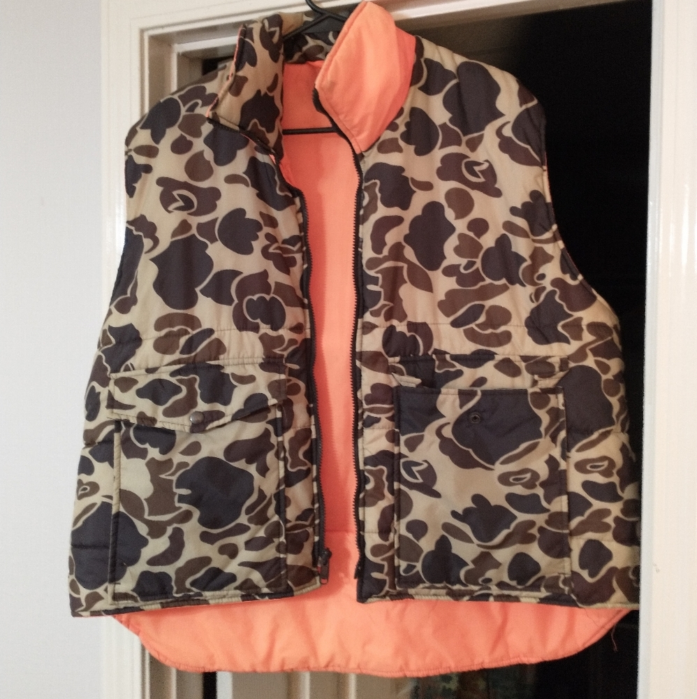 Vintage Orange and Camouflage Vest